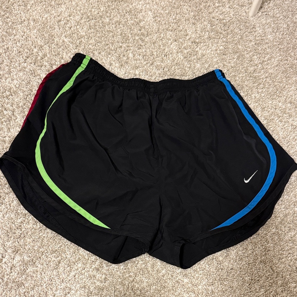 Nike Black Shorts with multicolor Accents